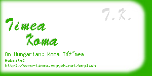 timea koma business card